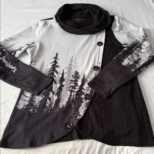 Catalog Favorites Silhouette Trees Cowl Neck Tunic